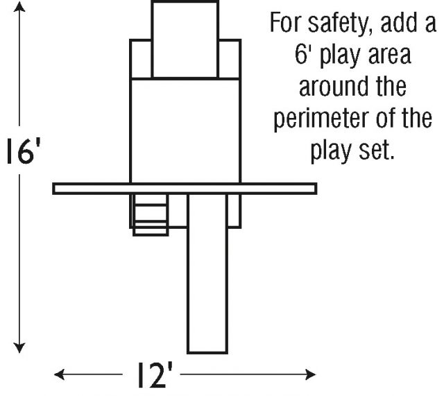 Diagram of giggle junction kids swing set from Adventure World Play Sets