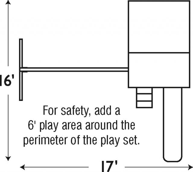 Diagram of Happy Hideout swing set from Adventure World Play Sets